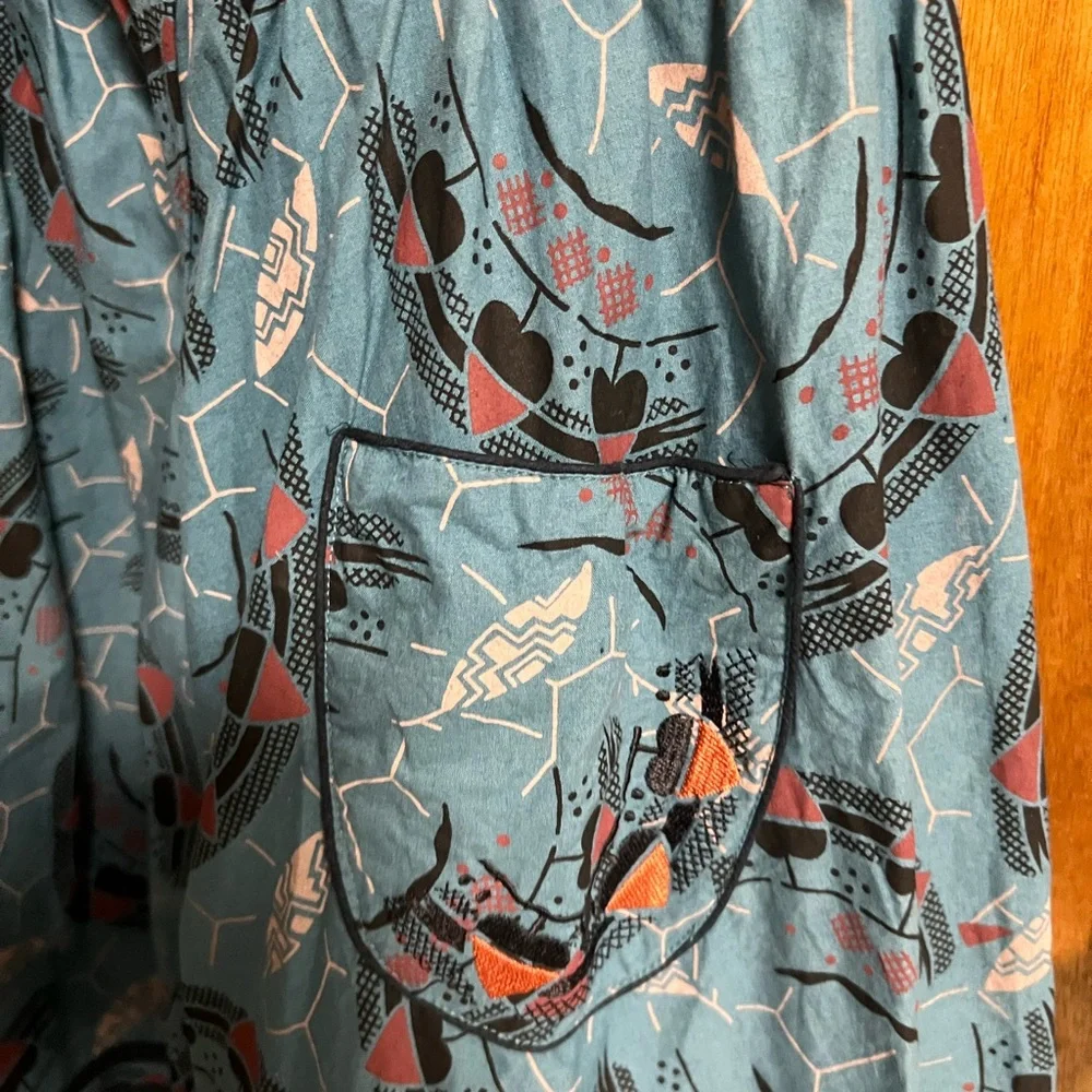 Silence + noise Strappy Dress with Feather Print western Indy - Picture 2 of 4